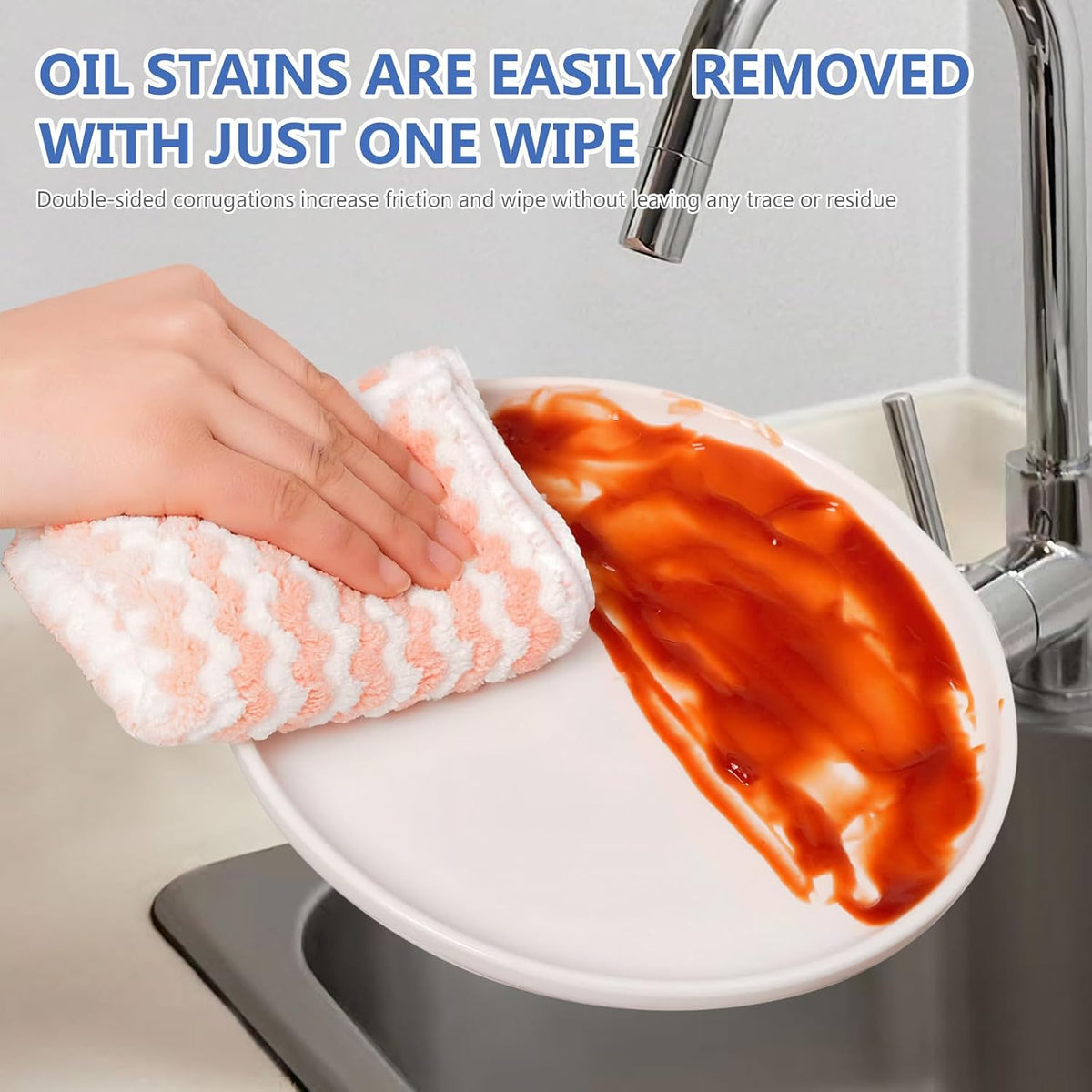 Microfiber dish cloth multi-purpose washing reusable bathroom/car/glass towel