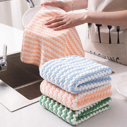 Microfiber dish cloth multi-purpose washing reusable bathroom/car/glass towel