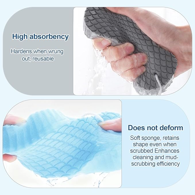 Fish scale bath sponge baby bath towel does not hurt the skin painless bath.