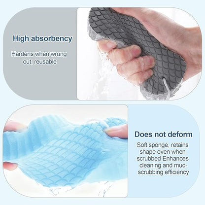 Fish scale bath sponge baby bath towel does not hurt the skin painless bath.