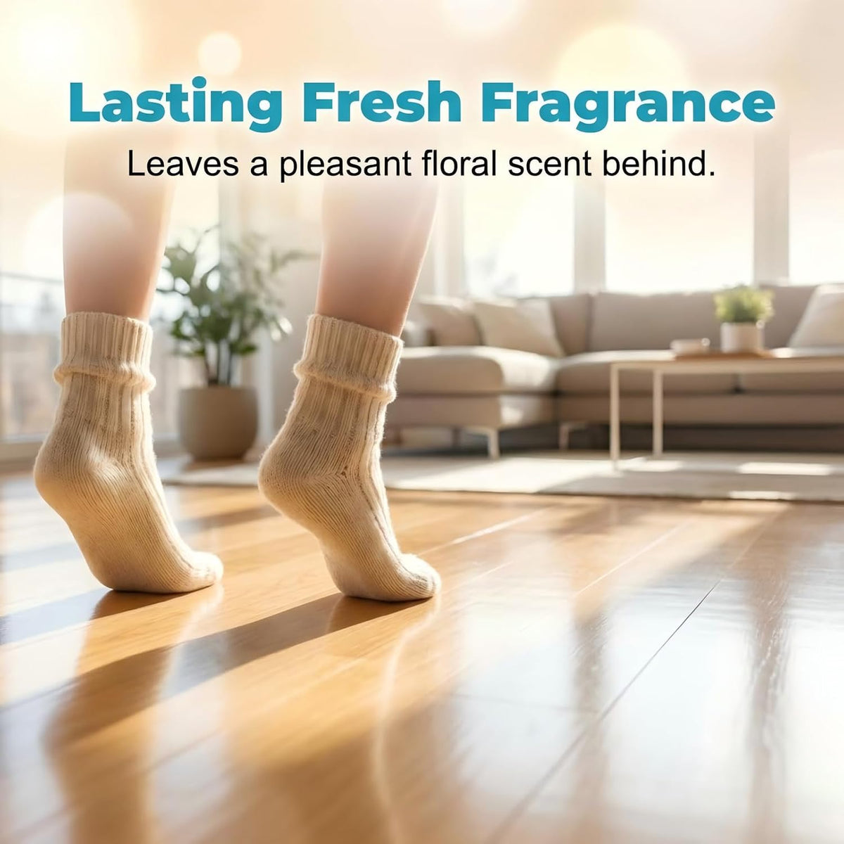 The floor cleaning sheet cleans the floor tiles, removes dirt and scales, brightens and leaves fragrance.