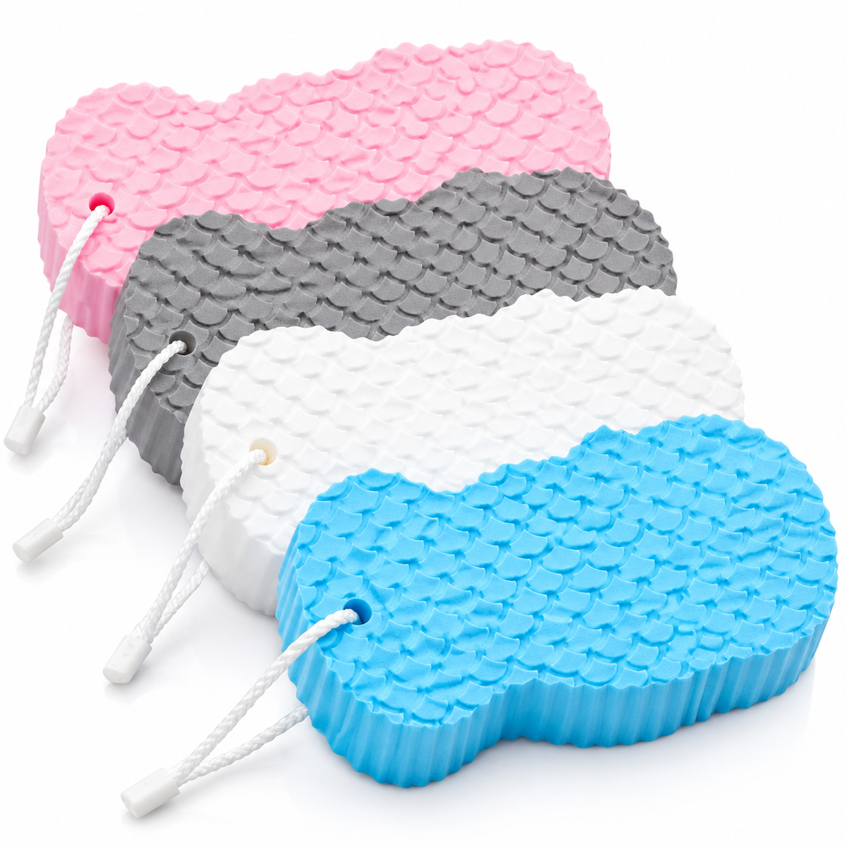 Fish scale bath sponge baby bath towel does not hurt the skin painless bath.