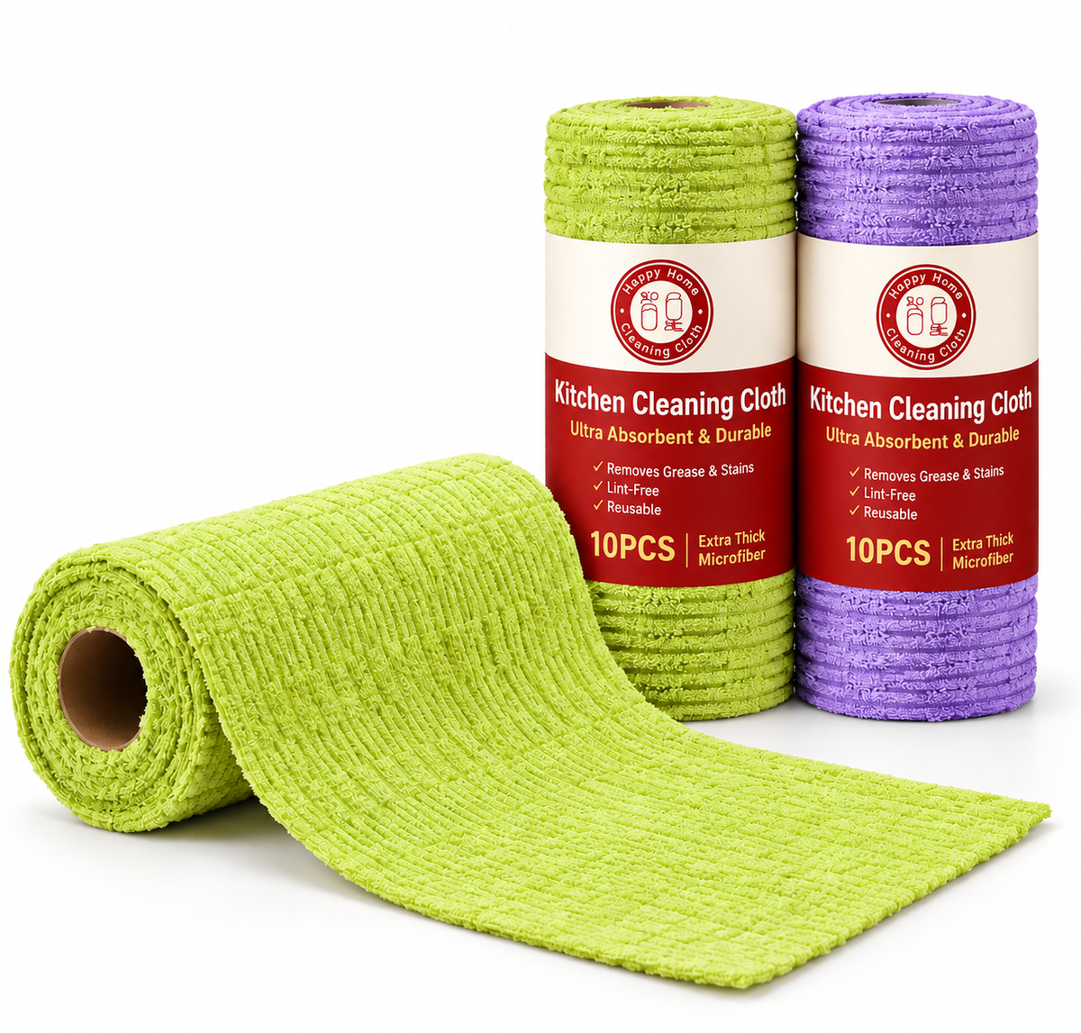 Kitchen cleaning lazy rag throwing hands tearing wet and dry dishcloth absorbing water.