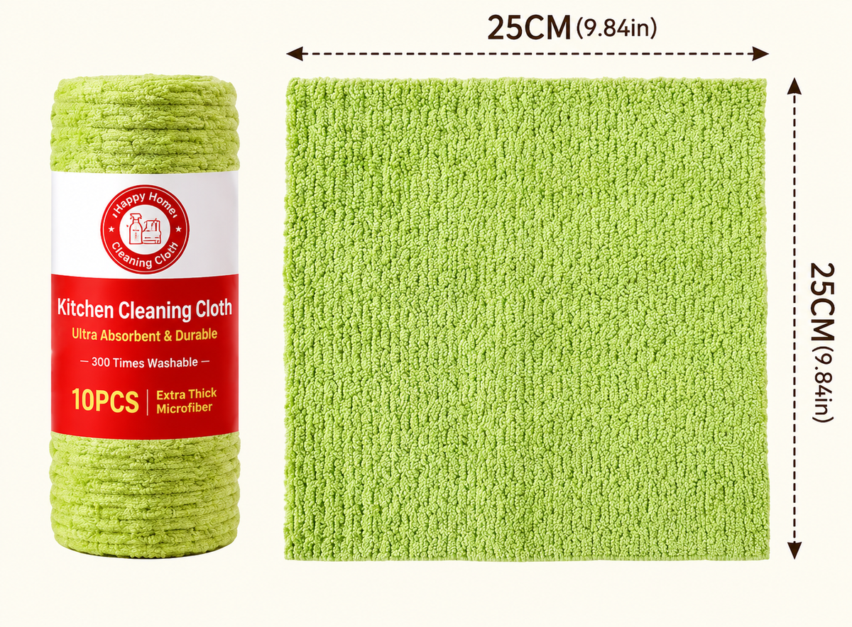 Kitchen cleaning lazy rag throwing hands tearing wet and dry dishcloth absorbing water.